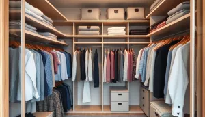 Jak układać ubrania w głębokiej szafie